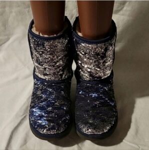 UGG Blue & Silver Sequined Boots